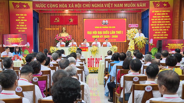 Đại hội đại biểu Đảng bộ phường Tân Sơn lần thứ I nhiệm kỳ 2025 - 2030- Ảnh 2.