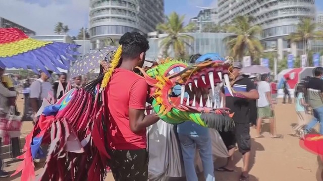 Lễ hội diều quốc tế Colombo ở Sri Lanka - Ảnh 3.