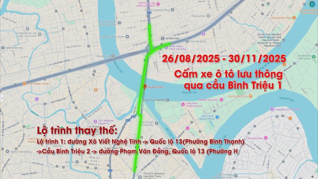 TP.HCM: Nâng tĩnh không cầu Bình Triệu 1, giao thông vẫn ổn định nhờ phân luồng hợp lý- Ảnh 1. TP.HCM: Nâng tĩnh không cầu Bình Triệu 1, giao thông vẫn ổn định nhờ phân luồng hợp lý- Ảnh 1.
