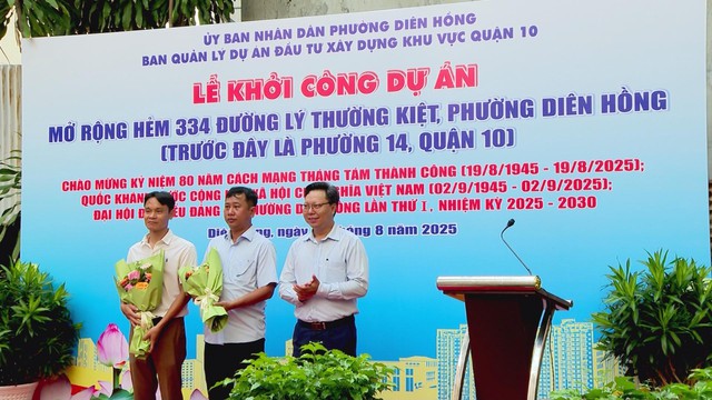 Khởi công công trình mở rộng hẻm 334 đường Lý Thường Kiệt, phường Diên Hồng, TP.HCM - Ảnh 3.