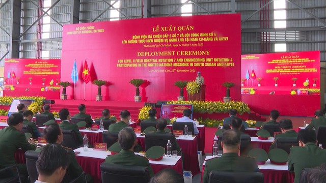 Hơn 240 cán bộ, chiến sĩ lên đường tham gia lực lượng gìn giữ hòa bình Liên Hợp Quốc - Ảnh 1.