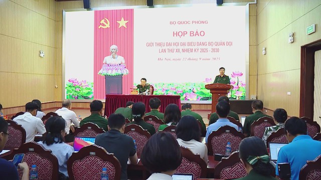 Bộ Quốc phòng họp báo giới thiệu Đại hội đại biểu Đảng bộ Quân đội lần thứ XII, nhiệm kỳ 2025-2030 - Ảnh 1.