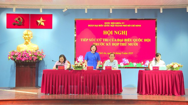 Tổ đại biểu Quốc hội đơn vị số 4 tiếp xúc cử tri trước kỳ họp thứ 10 - Quốc hội khóa XV - Ảnh 1.
