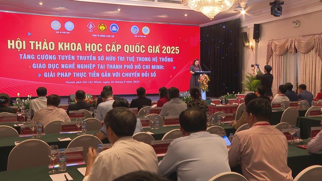 Hội thảo khoa học quốc gia bàn giải pháp tuyên truyền sở hữu trí tuệ trong giáo dục nghề nghiệp - Ảnh 1.