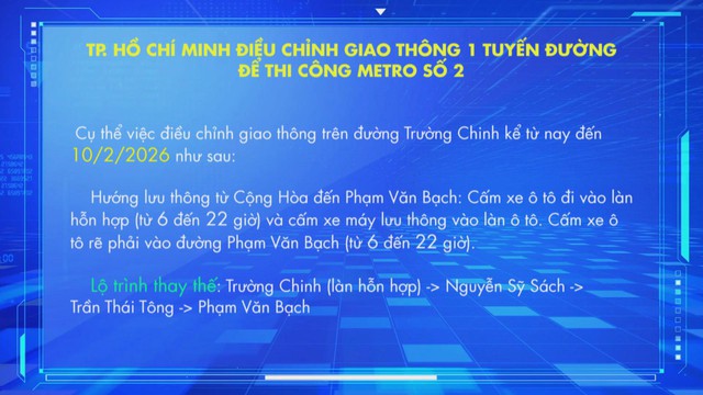 TP. Hồ Chí Minh điều chỉnh giao thông đường Trường Chinh phục vụ metro số 2 - Ảnh 1.
