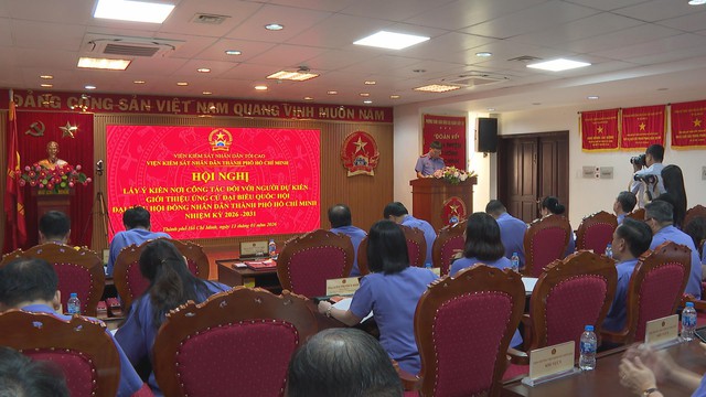 Viện Kiểm sát nhân dân TP. Hồ Chí Minh lấy ý kiến cử tri nơi công tác đối với người ứng cử đại biểu Quốc hội và HĐND Thành phố - Ảnh 1.