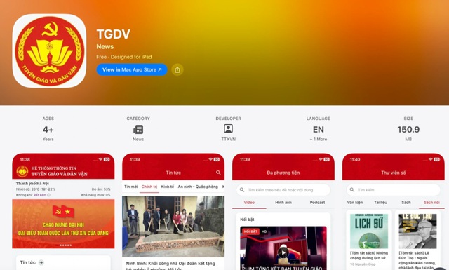 Ra mắt ứng dụng di động Tuyên giáo và Dân vận - Ảnh 2.