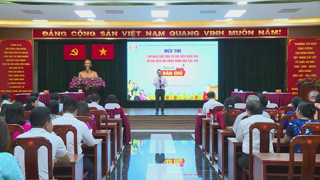 Sôi nổi Hội thi "Ngày hội dân chủ" tìm hiểu Luật Bầu cử tại phường Tân Định - Ảnh 6.