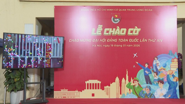Lễ chào cờ chào mừng Đại hội Đại biểu Toàn quốc lần thứ XIV của Đảng - Ảnh 1.