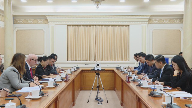 Phó Chủ tịch UBND TP. Hồ Chí Minh Nguyễn Văn Dũng tiếp Đặc phái viên Thương mại Chính phủ Anh - Ảnh 1.