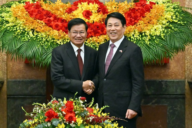 Chủ tịch nước Lương Cường hội kiến Tổng Bí thư, Chủ tịch nước Lào Thongloun Sisoulith- Ảnh 1. Chủ tịch nước Lương Cường hội kiến Tổng Bí thư, Chủ tịch nước Lào Thongloun Sisoulith- Ảnh 1.