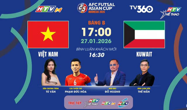 HTV tiếp tục đồng hành cùng bóng đá Việt Nam tại VCK Futsal Châu Á 2026 - Ảnh 1.