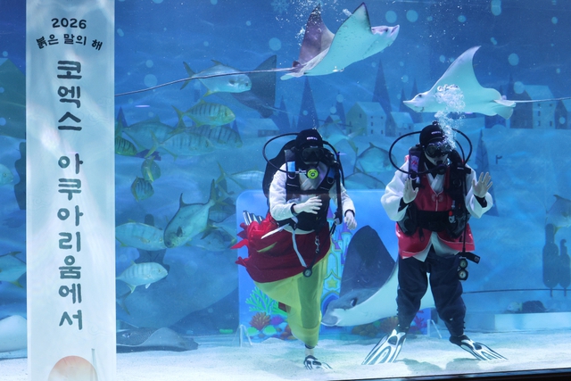 Thợ lặn Hàn Quốc chào đón Tết Nguyên đán dưới nước - Ảnh 1.