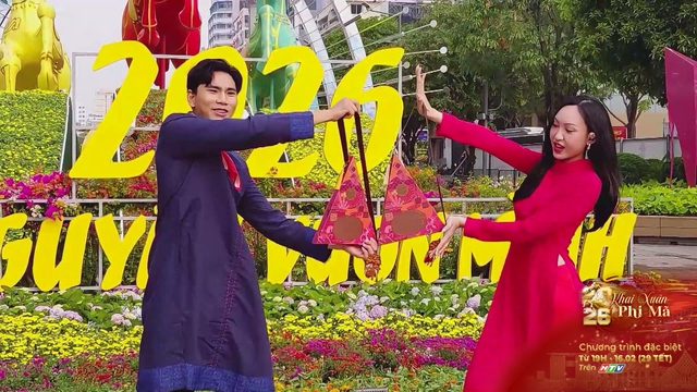 Rực rỡ áo dài Việt trước thềm khai mạc Đường hoa Nguyễn Huệ - Ảnh 3.