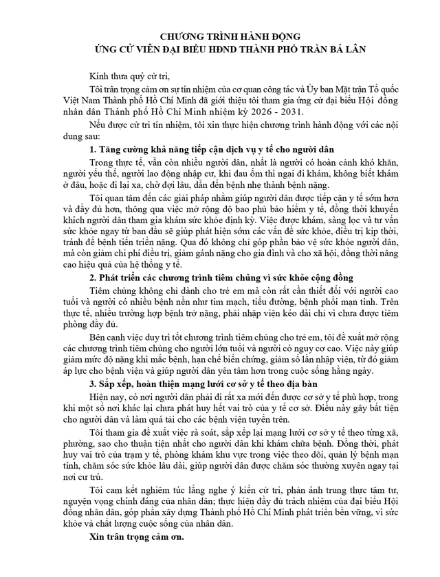 Tóm tắt tiểu sử ông Trần Bá Lân ứng cử Hội đồng nhân dân TP. Hồ Chí Minh Khóa XI - Ảnh 2.
