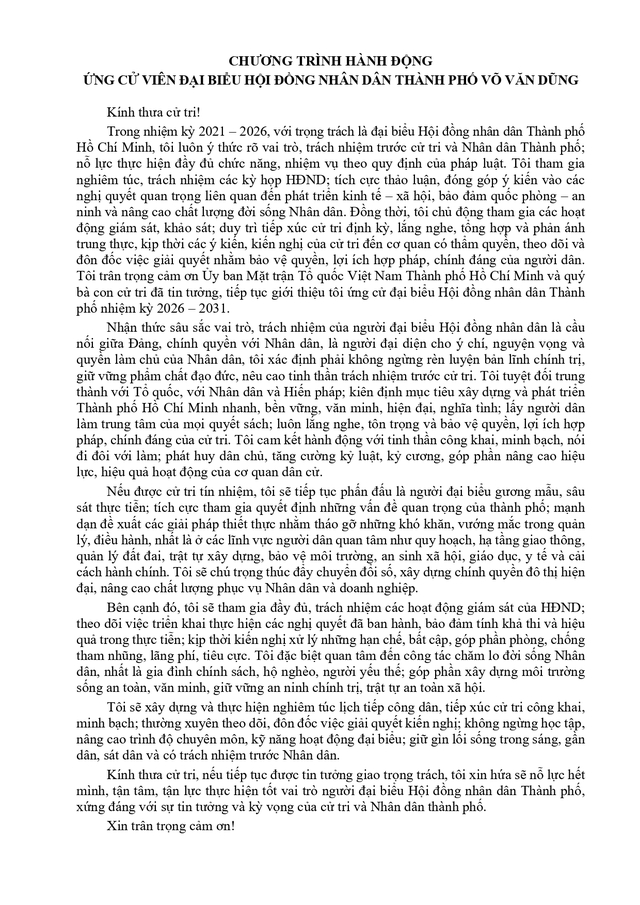 Tóm tắt tiểu sử ông Võ Văn Dũng ứng cử Hội đồng nhân dân TP. Hồ Chí Minh Khóa XI - Ảnh 2.