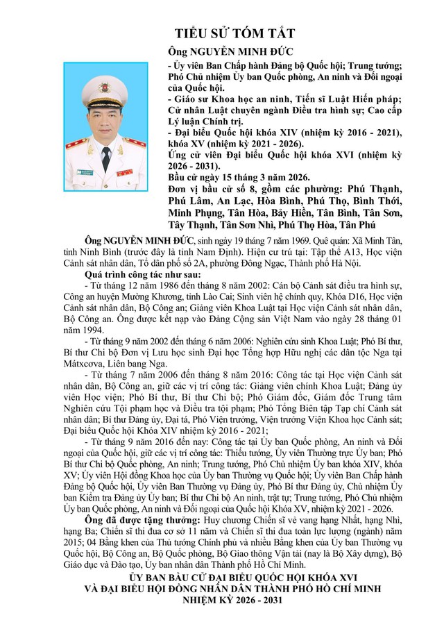 Tóm tắt tiểu sử ông Nguyễn Minh Đức ứng cử Đại biểu Quốc hội Khóa XVI- Ảnh 1. Tóm tắt tiểu sử ông Nguyễn Minh Đức ứng cử Đại biểu Quốc hội Khóa XVI- Ảnh 1.