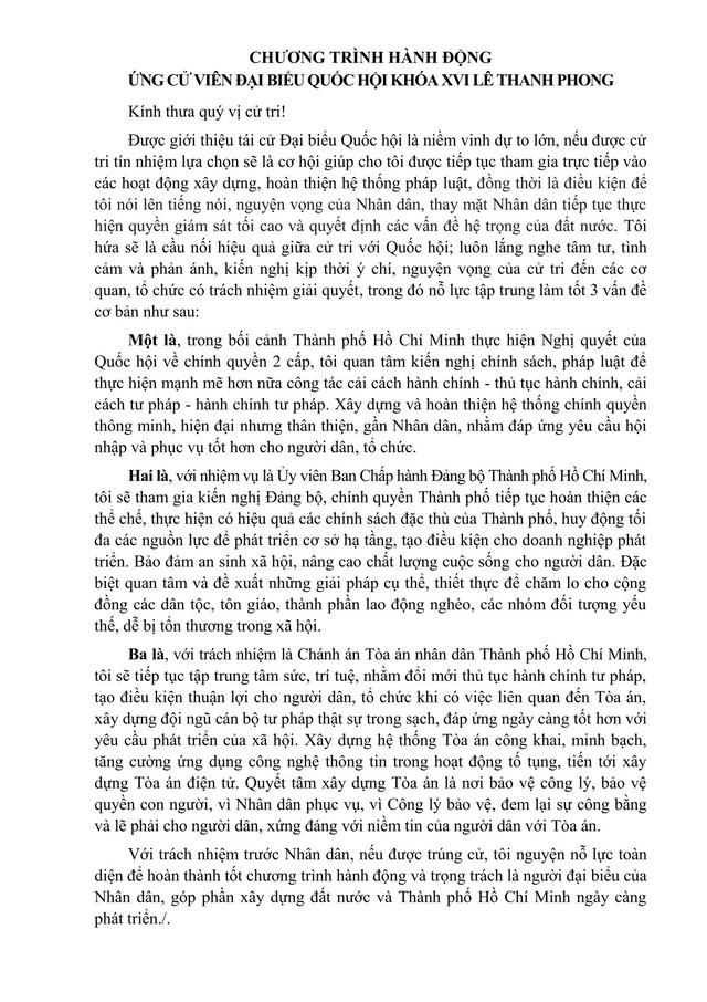 Tóm tắt tiểu sử ông Lê Thanh Phong ứng cử Đại biểu Quốc hội Khóa XVI- Ảnh 2.