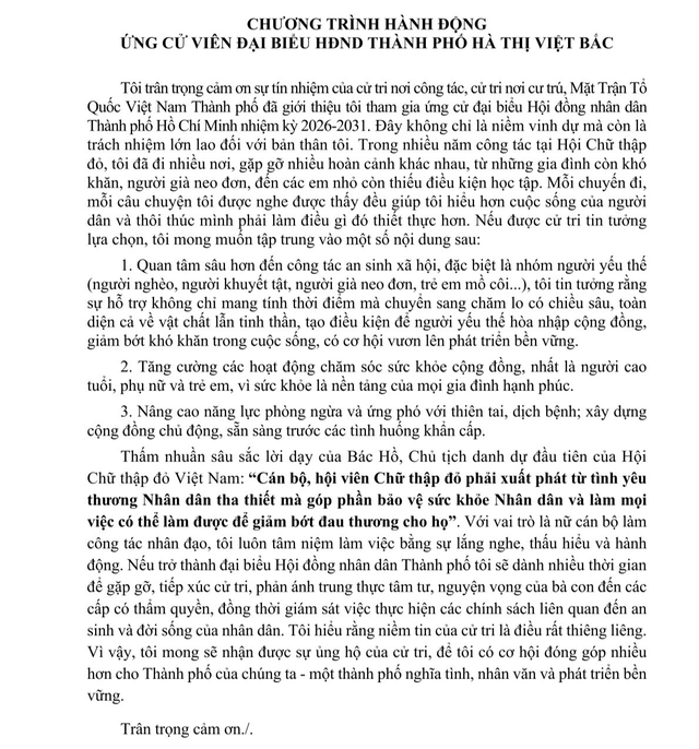 Tóm tắt tiểu sử bà Hà Thị Việt Bắc ứng cử Hội đồng nhân dân TP. Hồ Chí Minh Khóa XI - Ảnh 2.