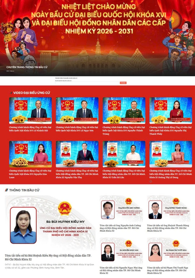 HTV ra mắt Chuyên trang bầu cử tra cứu thông tin Ứng viên Đại biểu Quốc hội khóa XVI và Đại biểu HĐND các cấp, nhiệm kỳ 2026 - 2031 - Ảnh 1.