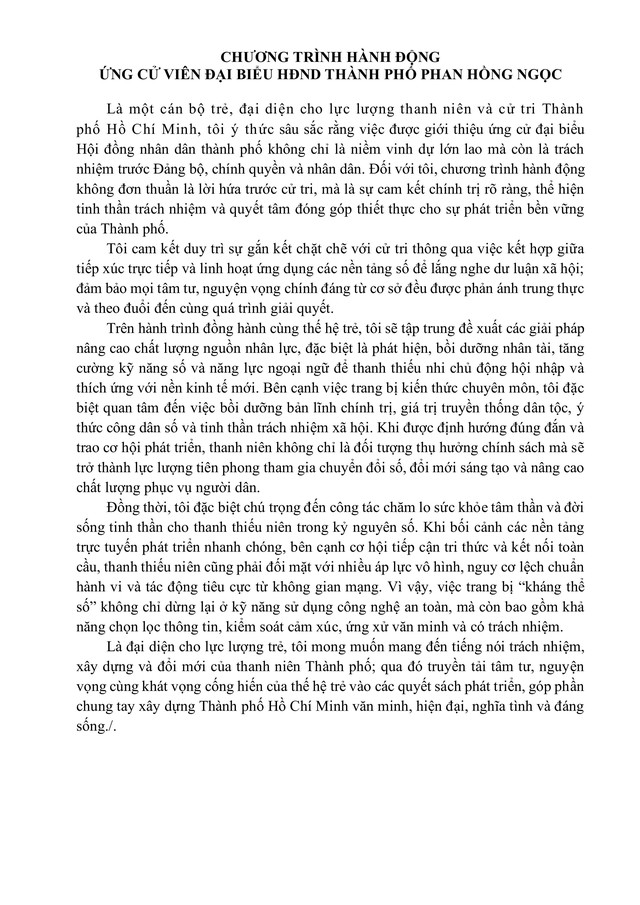 Tóm tắt tiểu sử bà Phan Hồng Ngọc ứng cử Hội đồng nhân dân TP. Hồ Chí Minh Khóa XI - Ảnh 2.