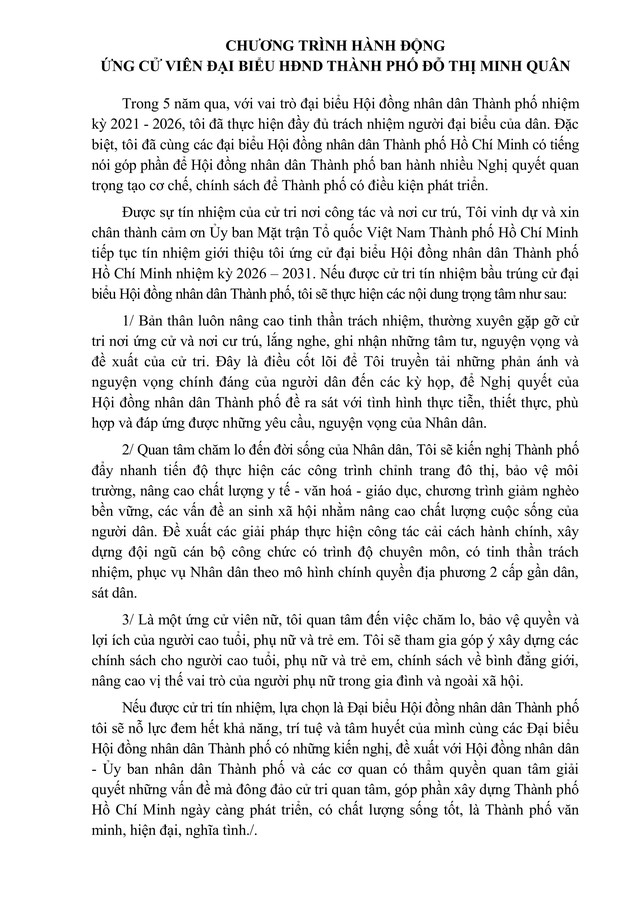 Tóm tắt tiểu sử bà Đỗ Thị Minh Quân ứng cử Hội đồng nhân dân TP. Hồ Chí Minh Khóa XI - Ảnh 2.