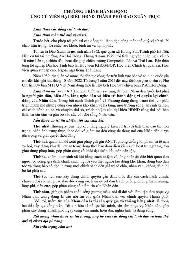 Tóm tắt tiểu sử ông/bà XXX ứng cử Hội đồng nhân dân TP. Hồ Chí Minh Khóa XI - Ảnh 2.