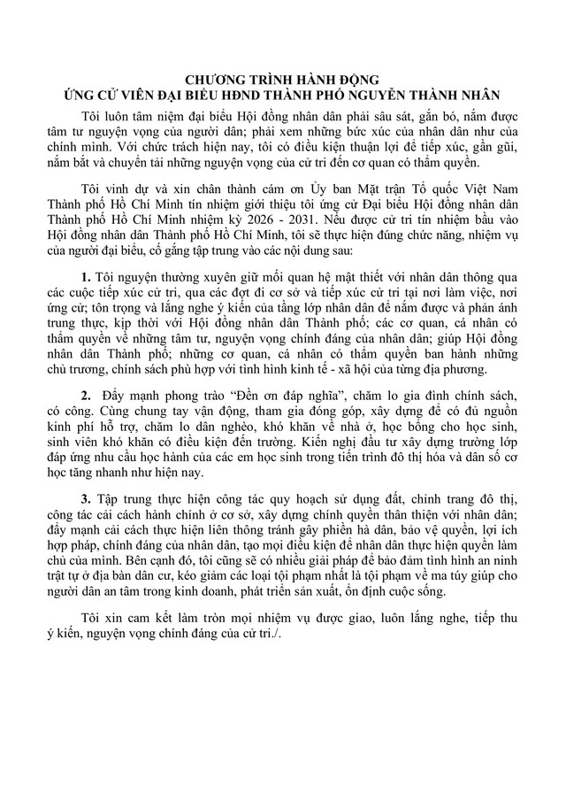 Tóm tắt tiểu sử ông Nguyễn Thành Nhân ứng cử Hội đồng nhân dân TP. Hồ Chí Minh Khóa XI - Ảnh 2.