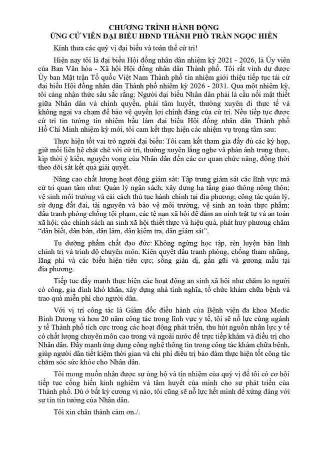 Tóm tắt tiểu sử bà Trần Ngọc Hiền ứng cử Hội đồng nhân dân TP. Hồ Chí Minh Khóa XI - Ảnh 2.