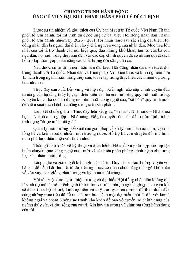 Tóm tắt tiểu sử ông Lý Đức Thịnh ứng cử Hội đồng nhân dân TP. Hồ Chí Minh Khóa XI - Ảnh 2.