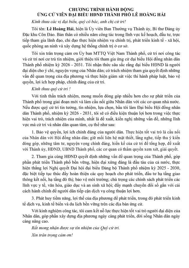 Tóm tắt tiểu sử ông Lê Hoàng Hải ứng cử Hội đồng nhân dân TP. Hồ Chí Minh Khóa XI - Ảnh 2.