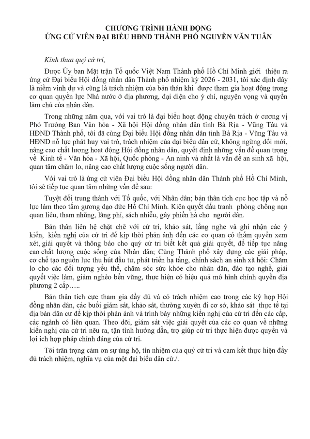 Tóm tắt tiểu sử ông Nguyễn Văn Tuân ứng cử Hội đồng nhân dân TP. Hồ Chí Minh Khóa XI - Ảnh 2.