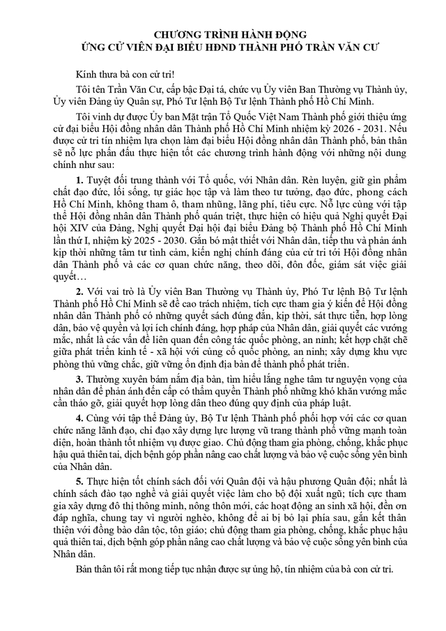 Tóm tắt tiểu sử ông Trần Văn Cư ứng cử Hội đồng nhân dân TP. Hồ Chí Minh Khóa XI - Ảnh 2.