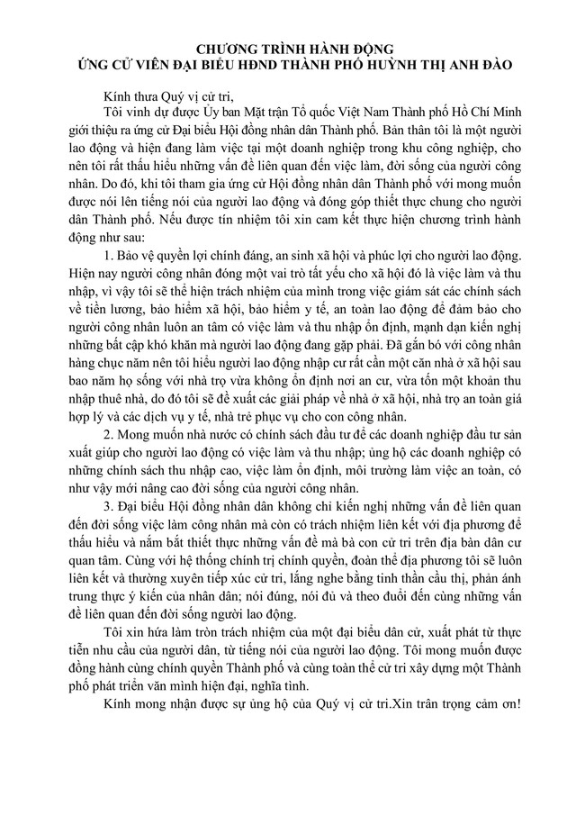 Tóm tắt tiểu sử ông/bà XXX ứng cử Hội đồng nhân dân TP. Hồ Chí Minh Khóa XI - Ảnh 2.