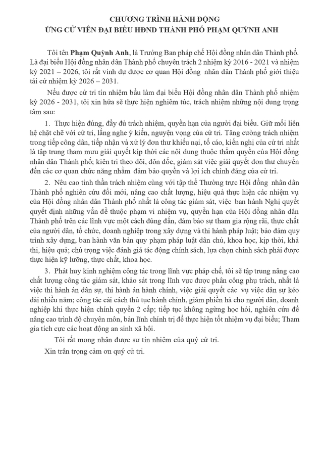 Tóm tắt tiểu sử bà Phạm Quỳnh Anh ứng cử Hội đồng nhân dân TP. Hồ Chí Minh Khóa XI - Ảnh 2.