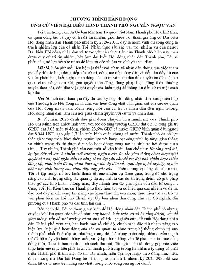 Tóm tắt tiểu sử ông Nguyễn Ngọc Văn ứng cử Hội đồng nhân dân TP. Hồ Chí Minh Khóa XI - Ảnh 2.