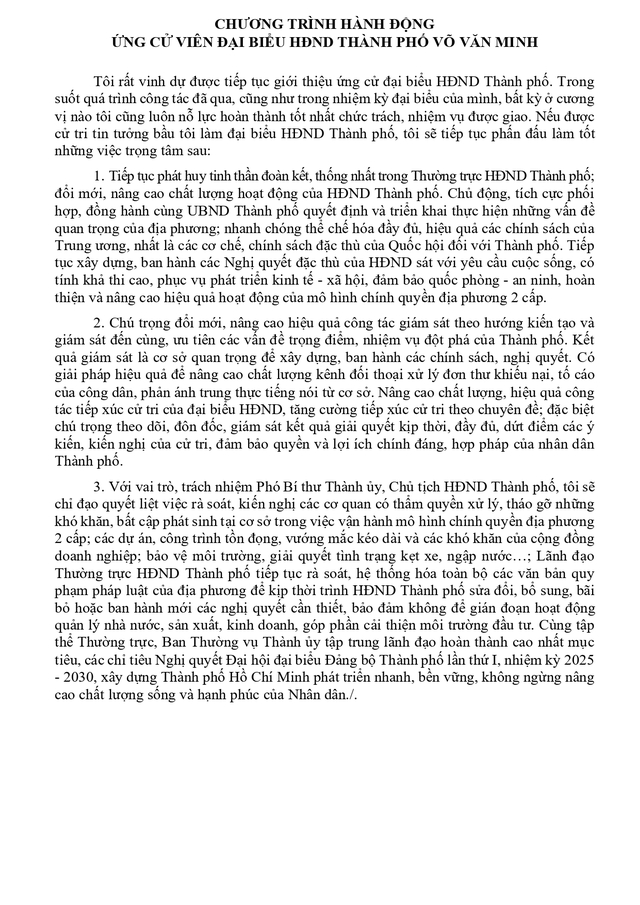 Tóm tắt tiểu sử ông Võ Văn Minh ứng cử Hội đồng nhân dân TP. Hồ Chí Minh Khóa XI - Ảnh 2.