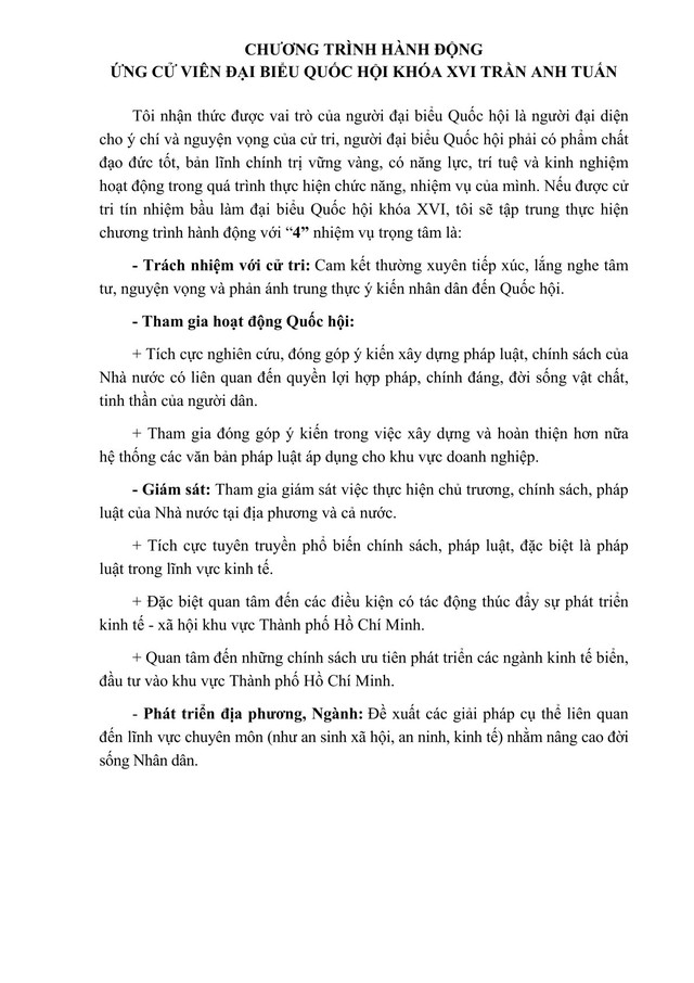 Tóm tắt tiểu sử ông Trần Anh Tuấn ứng cử Đại biểu Quốc hội Khóa XVI - Ảnh 2.