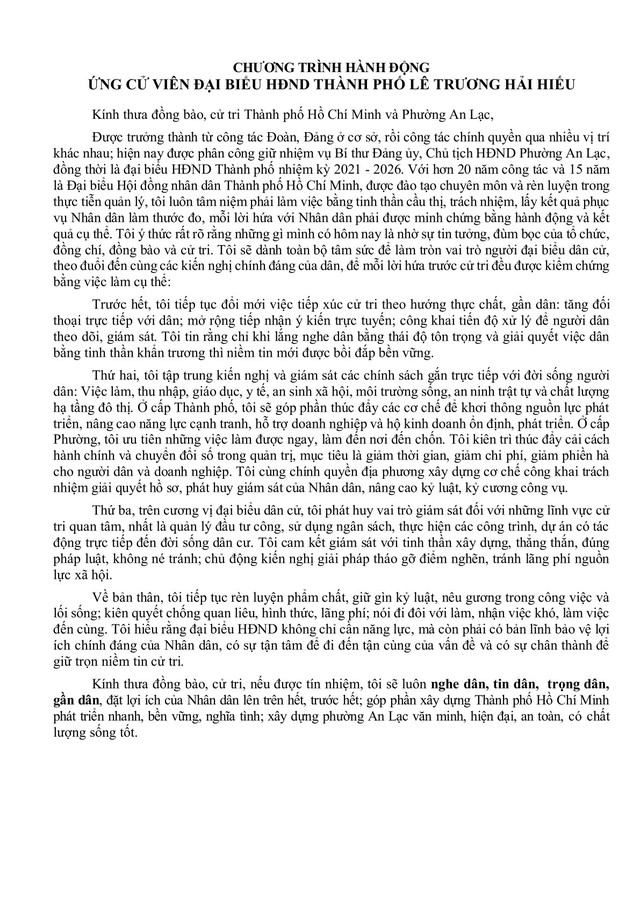 Tóm tắt tiểu sử ông/bà XXX ứng cử Hội đồng nhân dân TP. Hồ Chí Minh Khóa XI - Ảnh 2.