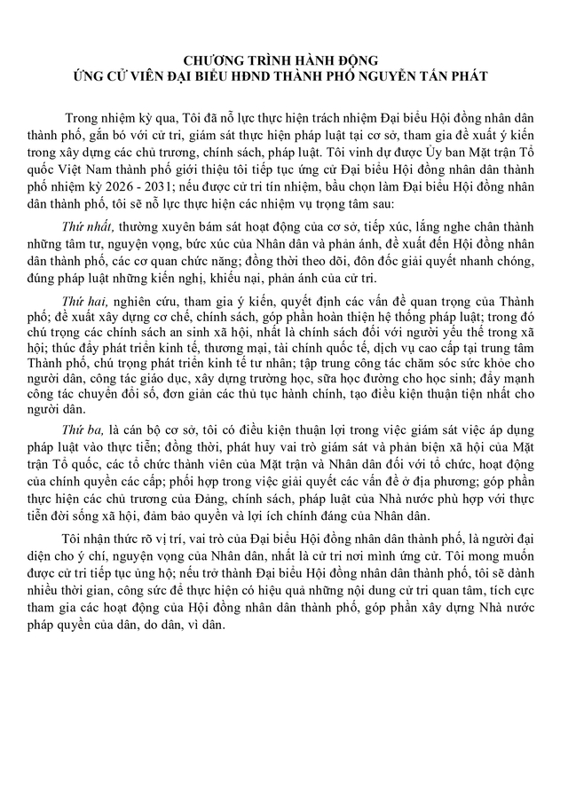 Tóm tắt tiểu sử ông Nguyễn Tấn Phát ứng cử Hội đồng nhân dân TP. Hồ Chí Minh Khóa XI- Ảnh 2.