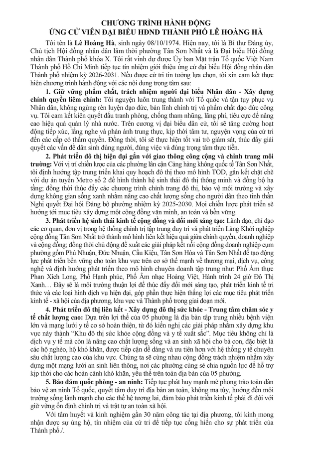 Tóm tắt tiểu sử ông Lê Hoàng Hà ứng cử Hội đồng nhân dân TP. Hồ Chí Minh Khóa XI - Ảnh 2.