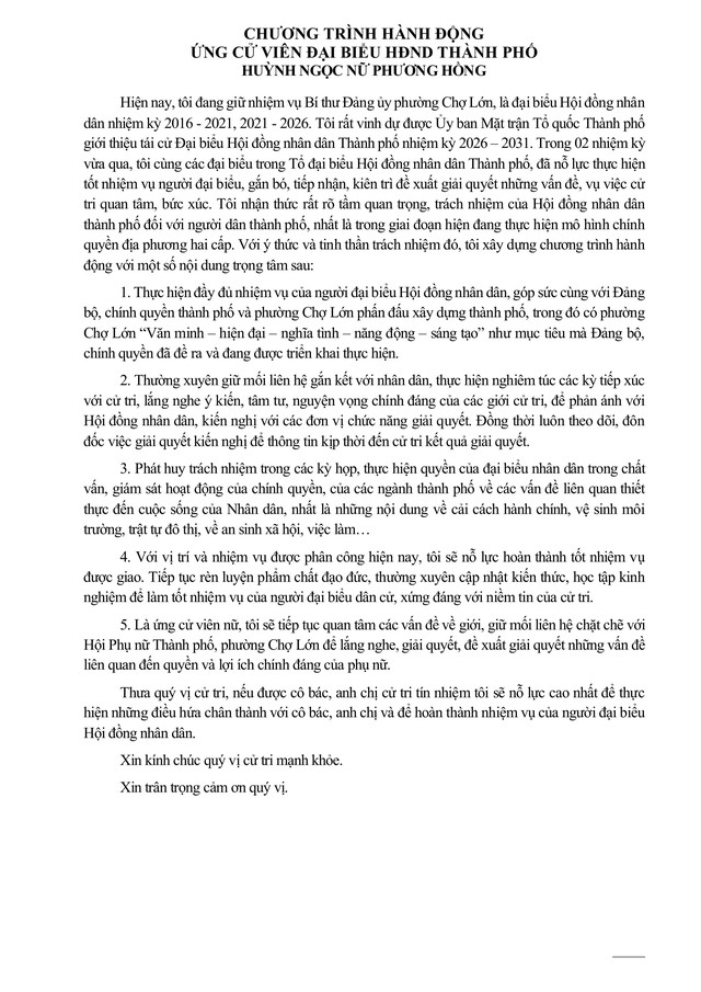 Tóm tắt tiểu sử bà Huỳnh Ngọc Nữ Phương Hồng ứng cử Hội đồng nhân dân TP. Hồ Chí Minh Khóa XI - Ảnh 2.
