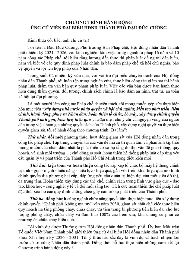 Tóm tắt tiểu sử ông Đậu Đức Cường ứng cử Hội đồng nhân dân TP. Hồ Chí Minh Khóa XI- Ảnh 2.