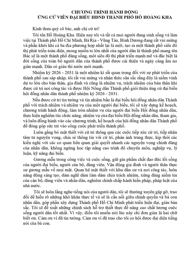 Tóm tắt tiểu sử ông Hồ Hoàng Kha ứng cử Hội đồng nhân dân TP. Hồ Chí Minh Khóa XI- Ảnh 2. Tóm tắt tiểu sử ông Hồ Hoàng Kha ứng cử Hội đồng nhân dân TP. Hồ Chí Minh Khóa XI- Ảnh 2.