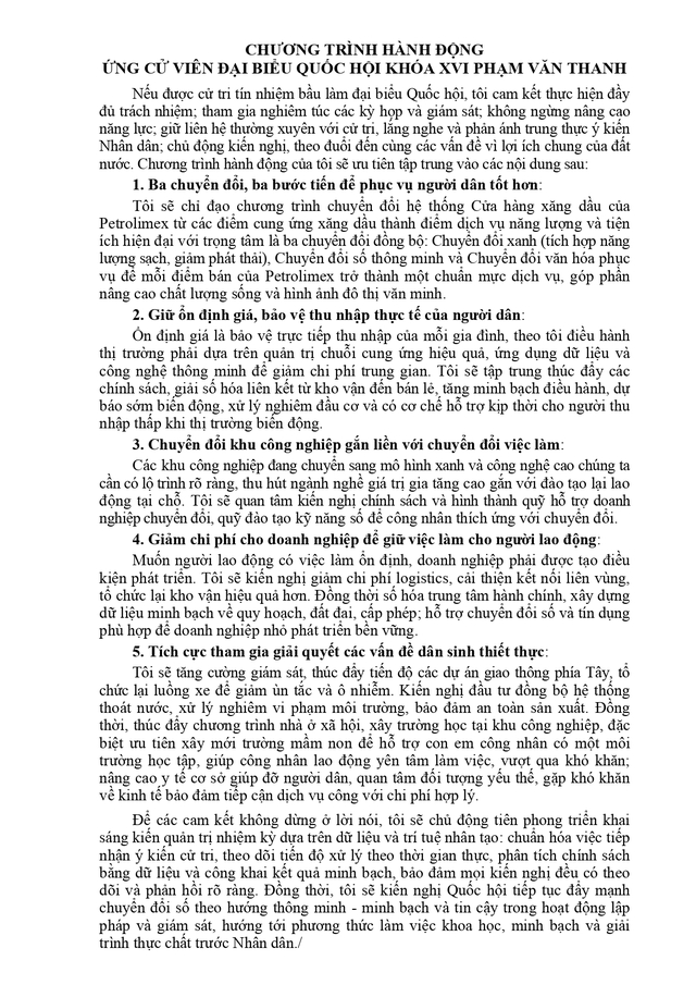 Tóm tắt tiểu sử ông Phạm Văn Thanh ứng cử Đại biểu Quốc hội Khóa XVI - Ảnh 2.