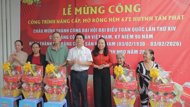 Hoàn thành nâng cấp, mở rộng hẻm 672 đường Huỳnh Tấn Phát tại phường Tân Mỹ - Ảnh 2.