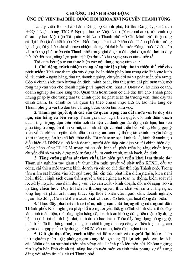 Tóm tắt tiểu sử ông Nguyễn Thanh Tùng ứng cử Đại biểu Quốc hội Khóa XVI - Ảnh 2.
