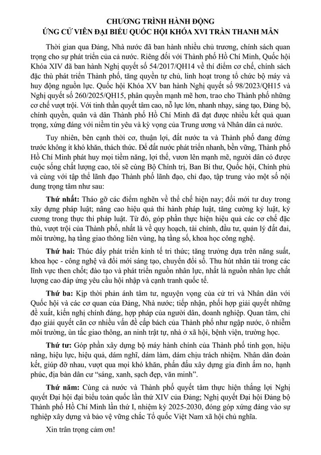 Tóm tắt tiểu sử ông Trần Thanh Mẫn ứng cử Đại biểu Quốc hội Khóa XVI - Ảnh 2.