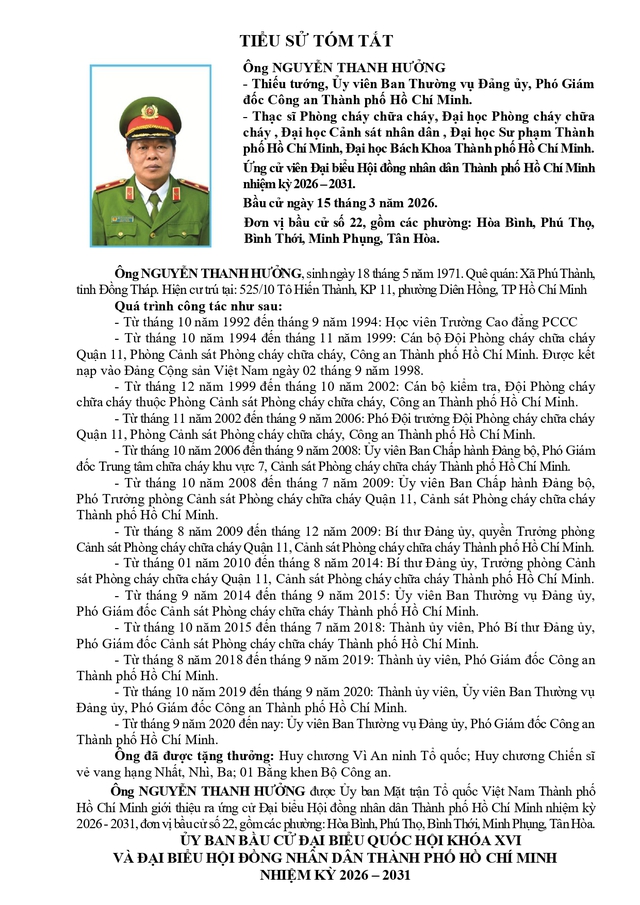 Ông Nguyễn Thanh Hưởng trúng cử Đại biểu Hội đồng nhân dân TP. Hồ Chí Minh Khóa XI nhiệm kỳ 2026 - 2031 - Ảnh 2.
