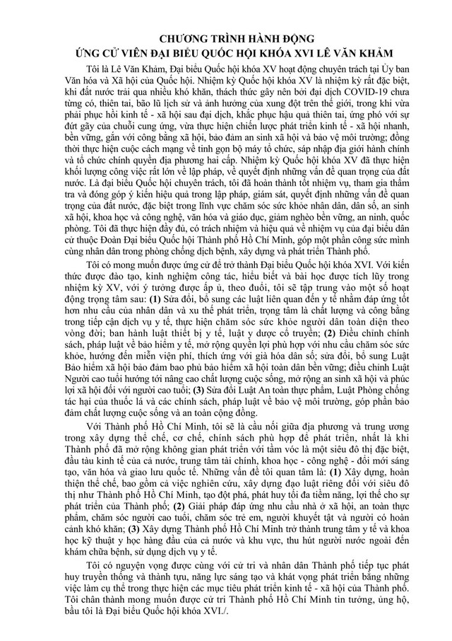 Ông Lê Văn Khảm trúng cử Đại biểu Quốc hội Khóa XVI - Ảnh 2.